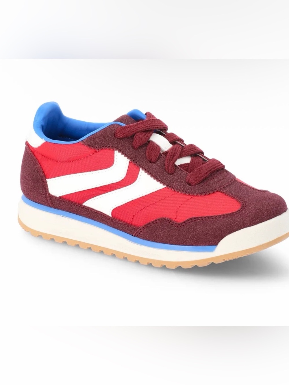 Wonder Nation - Red & Burgundy with White Stripes